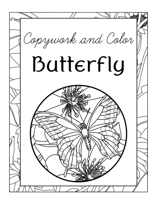 Copywork and Color - Butterfly