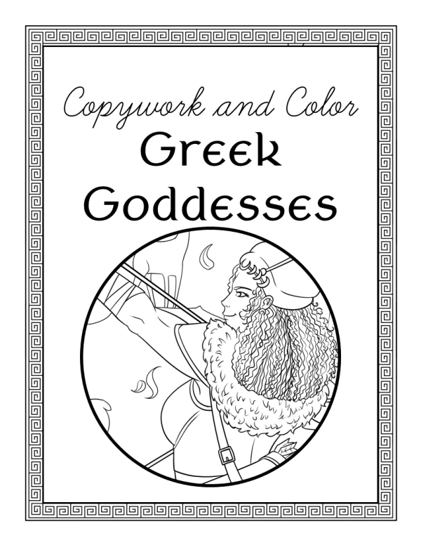 Copywork and Color - Greek goddesses